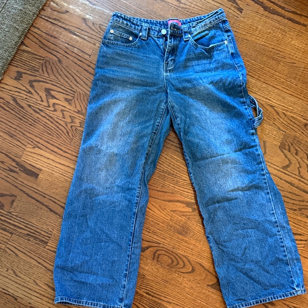 Edikted Blue carpenter low-rise Straight Leg Jeans